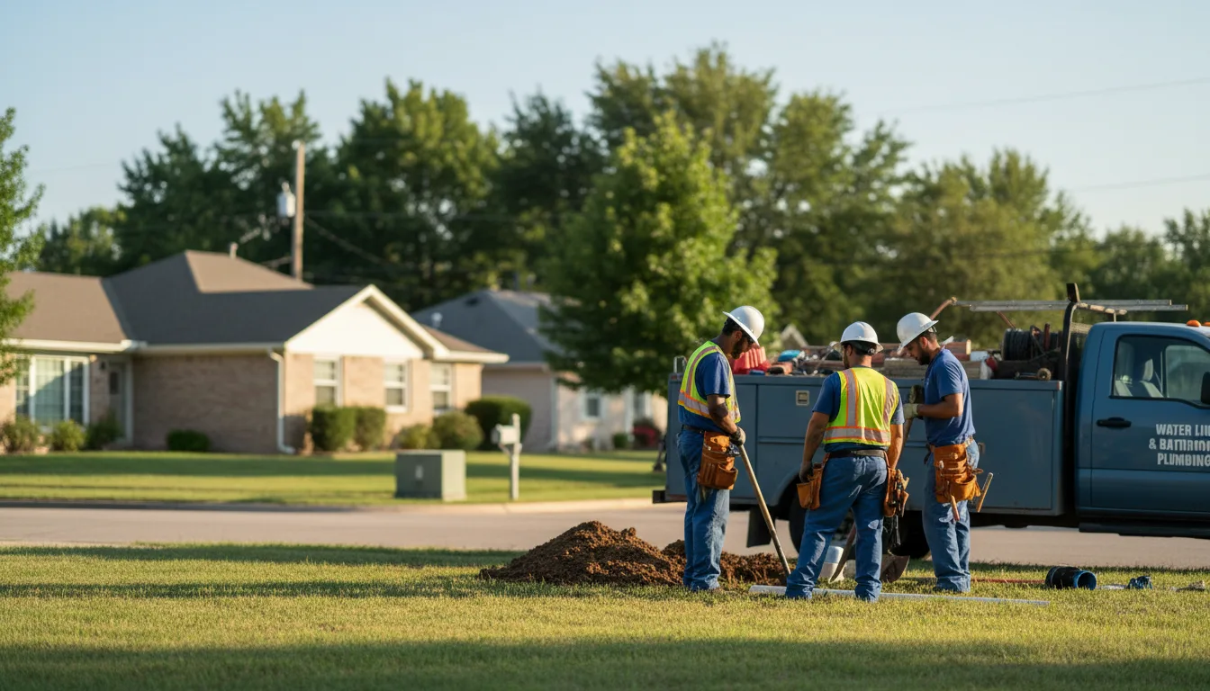 Residential water line and bathroom plumbing service in Damascus, OH